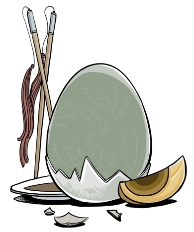 皮蛋切开后不要马上吃(图)