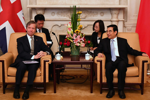 王安顺会见英国伦敦金融城市长茅杰飞[图]