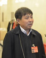 北京市政协委员王子华接受采访