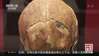 北京人頭蓋骨化石模型首次向公眾開放