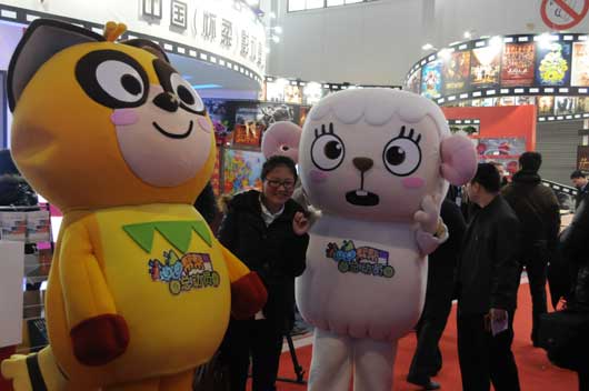 在文博会上展示的动漫人物