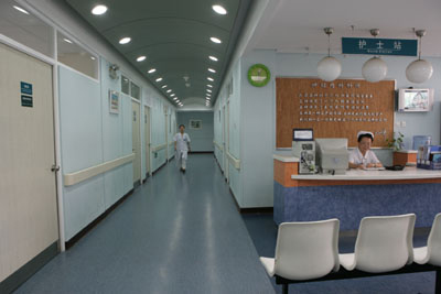 天坛医院清洁安静的护士站